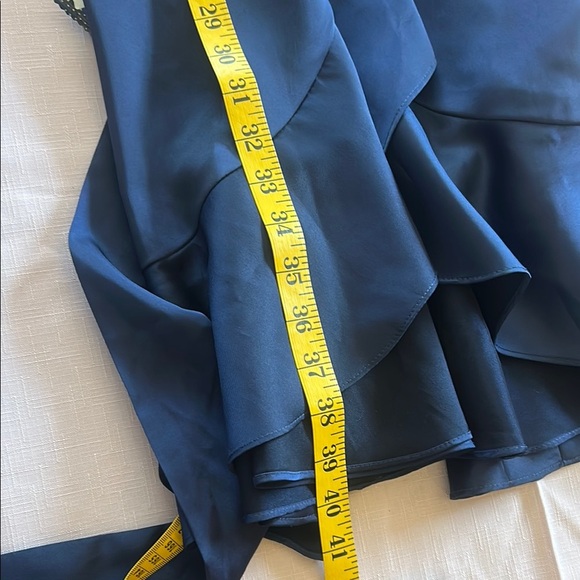 Aqua Midnight Blue Asymmetrical Dress - Picture 11 of 11